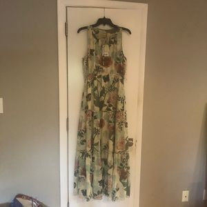 NWT Anthropologie Sleeveless Maxi Dress